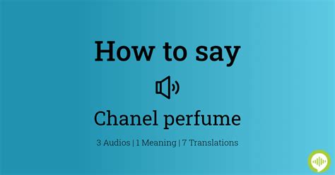 how to pronounce chanel perfume|Chanel no 5 perfume pronunciation.